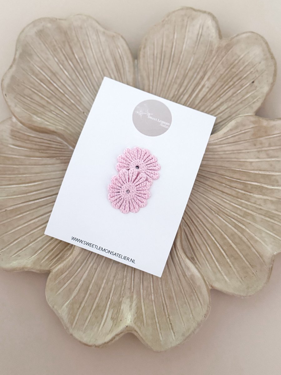 Antislip Haarspeldje Bloom - Roze - Antislip Haarspeldjes - Haarspeldjes voor Baby & Newborn - Handgemaakt - Haaraccessoires voor Meisjes & Kinderen - Kraamcadeau