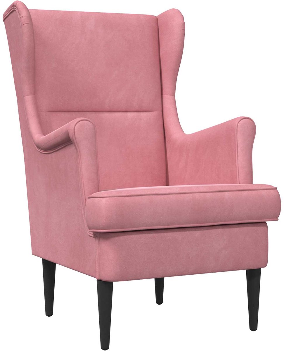 vidaXL - Fauteuil - Roze - Fluweel