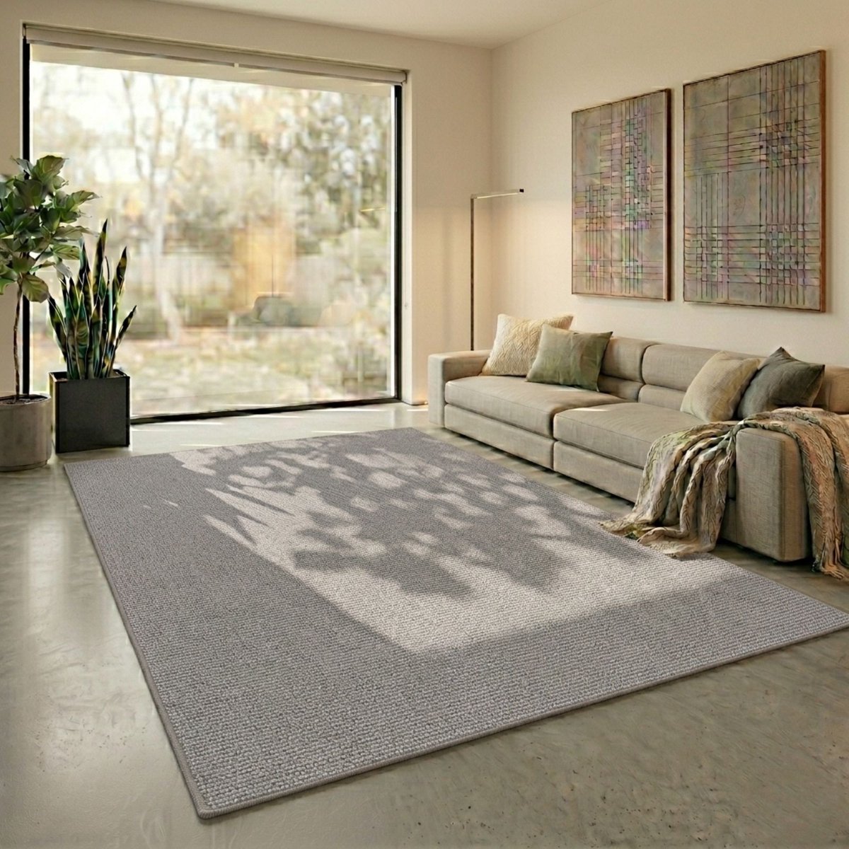 Floordirekt Tapijt op Maat Carlton - Tapijtloper voor Woonruimtes - Grijsbeige - 80 x 500 cm - Modern, Comfortabel & Slijtvast - Verkrijgbaar in Veel Verschillende Afmetingen & Kleuren
