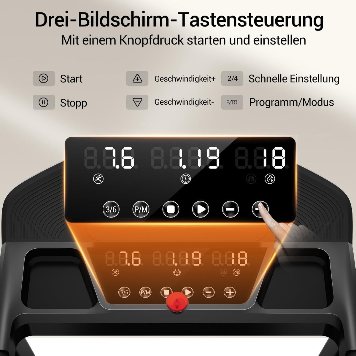 Loopband voor Thuis inklapbaar – House&Garden UltraRun Pro X12 met Helling & Bluetooth – Elektrische Treadmill 12 km/u – Walking Pad met Borstelloze Motor – Compacte Home Gym Loopband tot 136 kg – Zwart/Rood