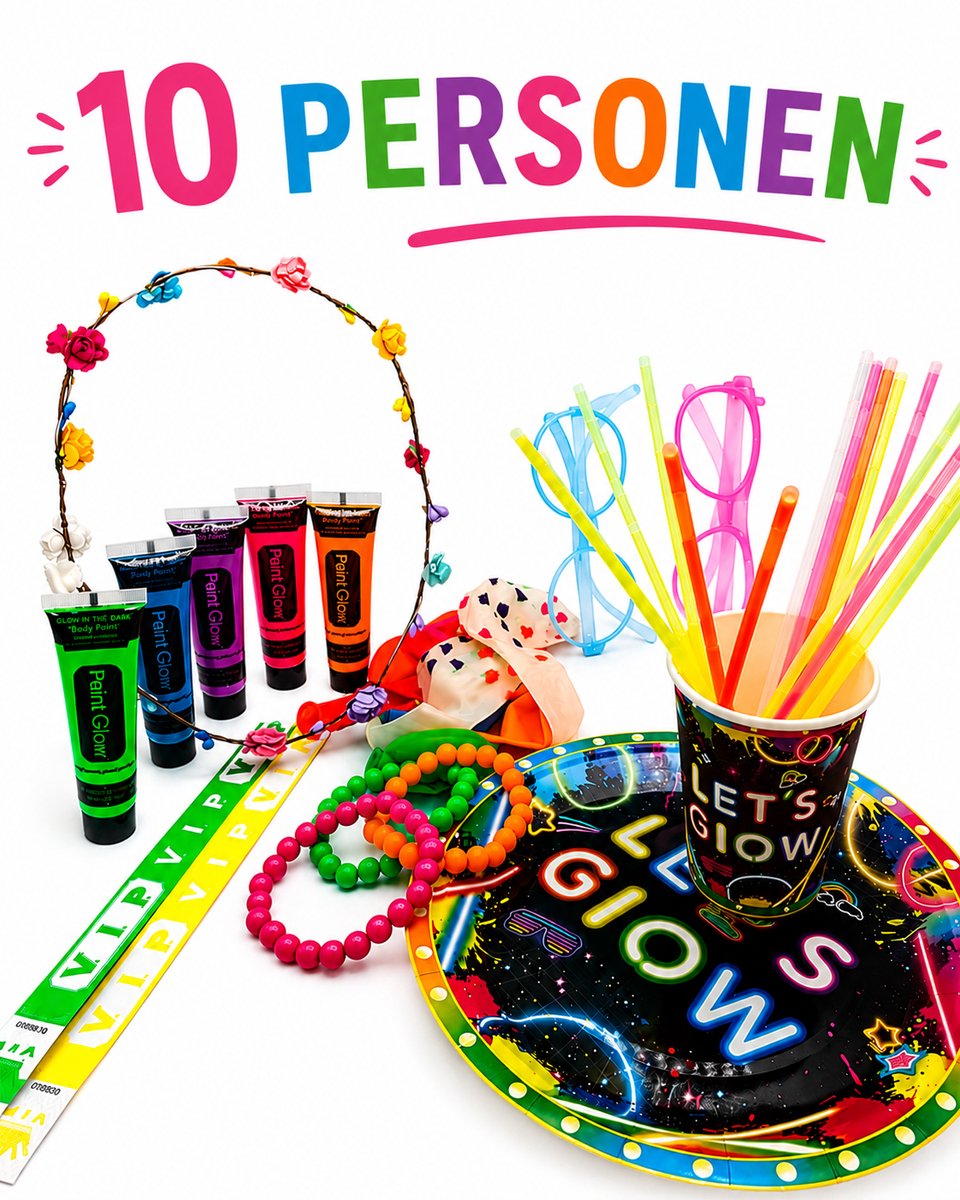 light-nd-glow partypakket 10 personen