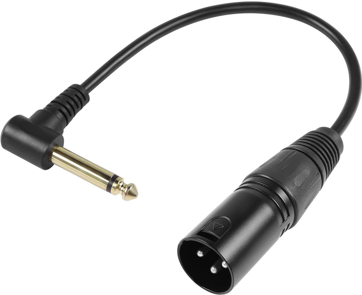 90 Graden TS 6.35mm naar XLR Ongebalanceerde Kabel - 30cm