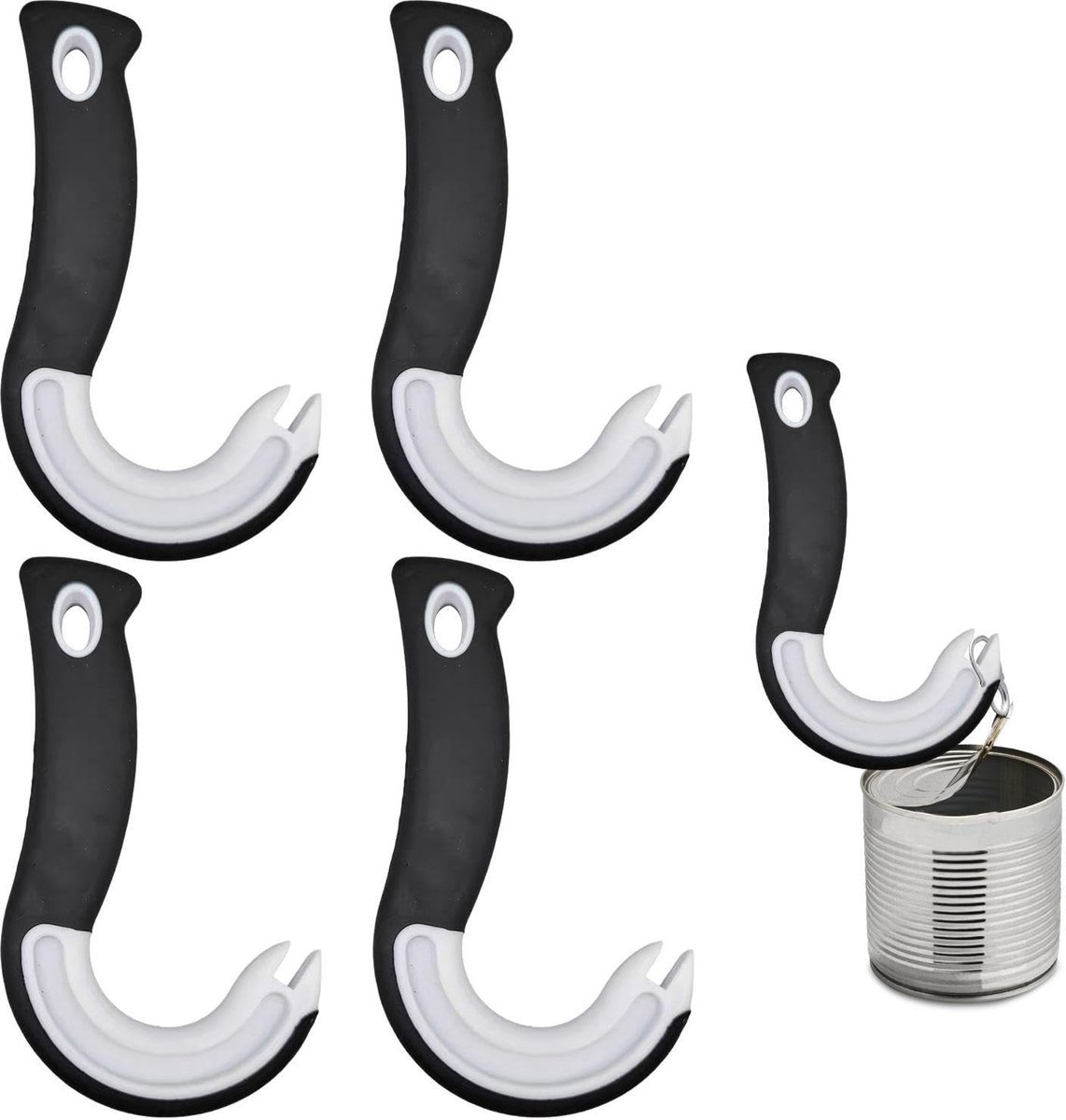 aladdien - Handmatige Blikopener Set - Lichtgewicht en Duurzaam Keukengerei - Set van 4 Stuks - Keukenaccessoires voor Thuis - Gemakkelijk in Gebrui...