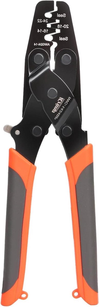 Handmatige krimptang - Persgereedschap - Draadverbindingen maken - Mechanische perskracht - 0-2 mm² - Oranje