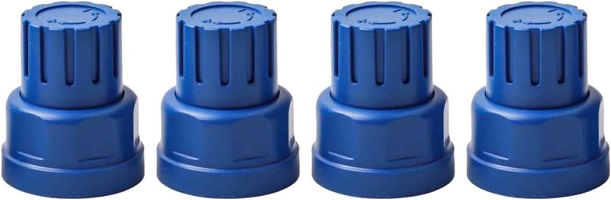 Verwarming Handwiel Vervanging - Thermostaat Knoppen - Temperatuur Regelen - M30x1.5 Schroefdraad - 4 Stuks - Blauw