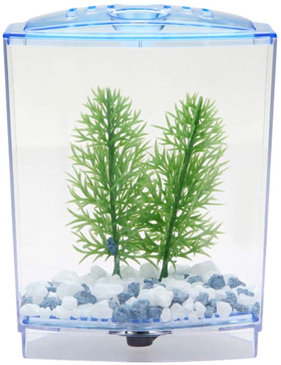 aladdien - Klein aquarium - Miniatuur aquarium - Draagbaar en explosiebestendig - Transparant - Geschikt voor zoetwater - Betta aquarium - Perfect v...