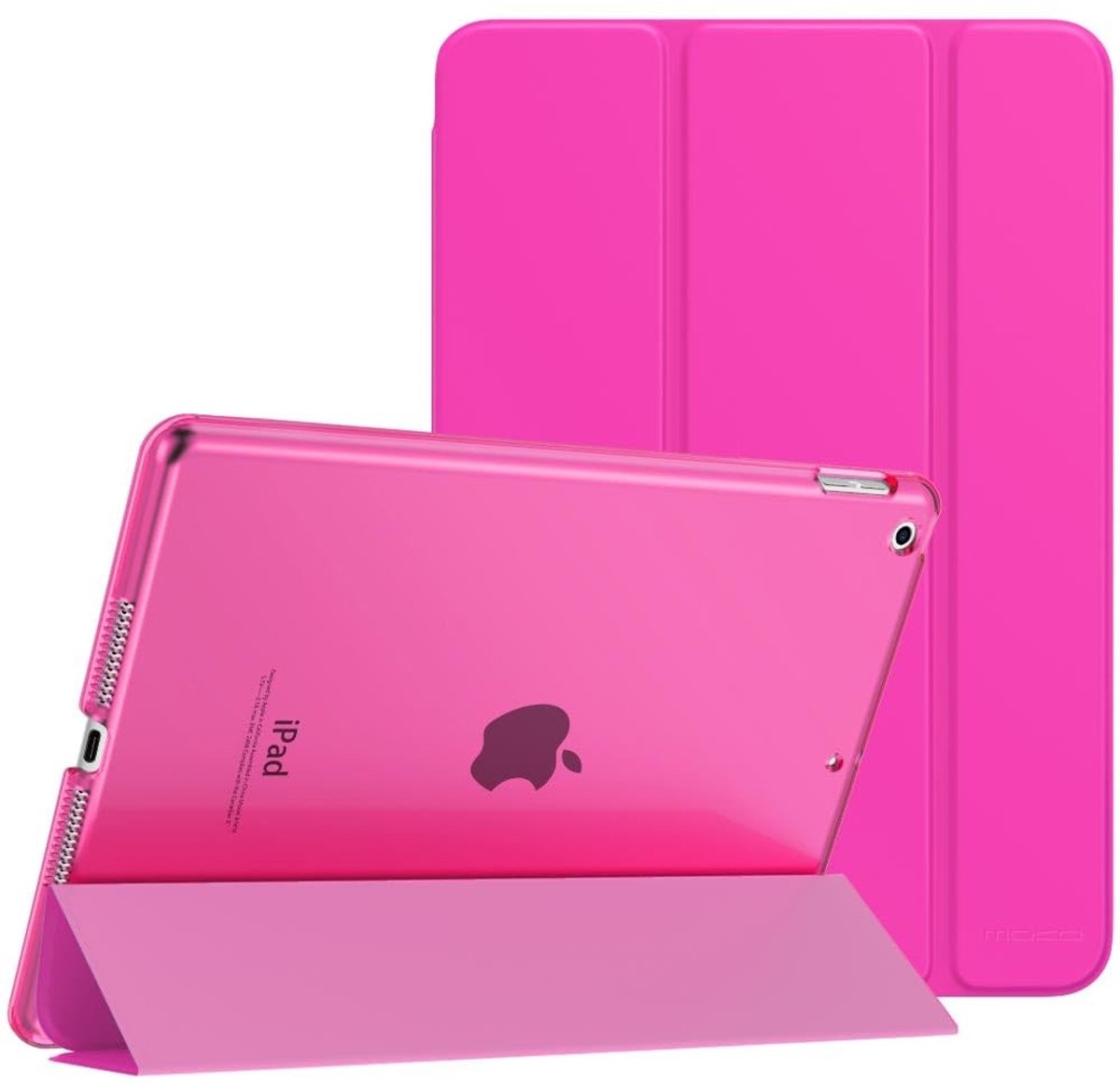 aladdien - iPad 10.2 - Slimme Hoes - Hoogwaardige Bescherming - Pitaya Rood - Auto Wake/Sleep - Perfect voor iPad 9e/8e/7e generatie - Hard Back Shell