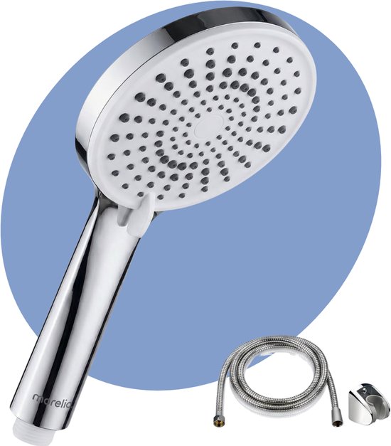 Morelia® Douchekop - Douchekop met Slang - Doucheset - Regendouche - 3 Sproeistanden - Waterbesparend - Chrome