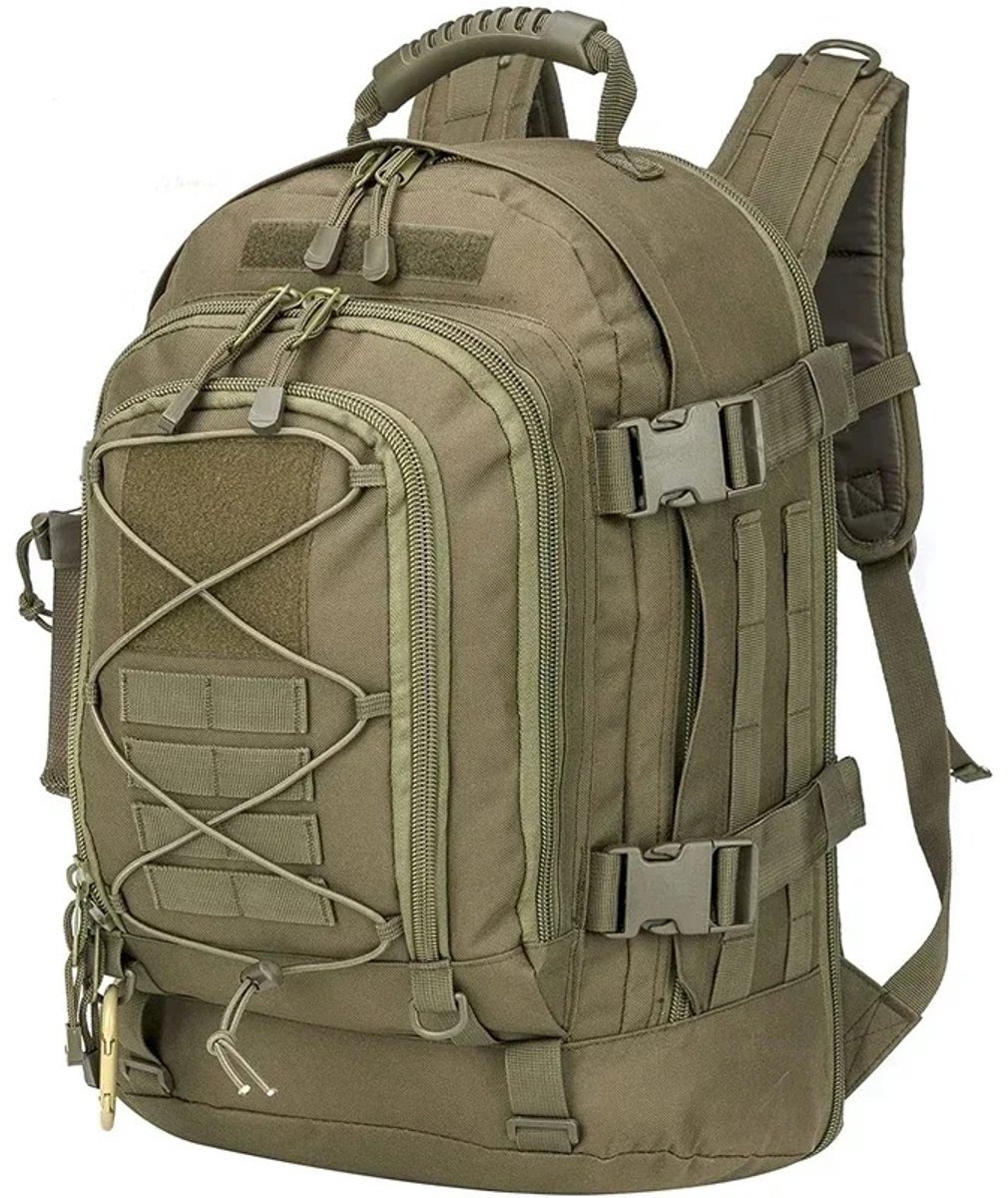 Geargalaxyy Outdoor Rugzak 60L - Militaire Rugzak - Legerrugzak - Wandelrugzak - Reistas - Camping Rugtas - Rugzakken - Groen