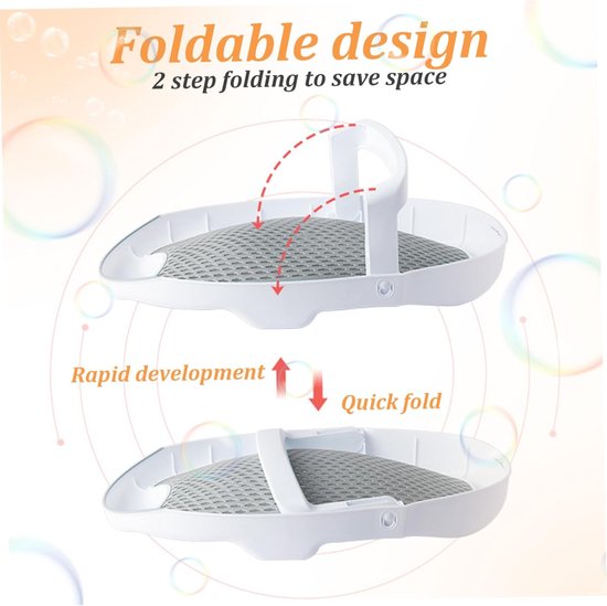 Babybad stoel - Ligstoel baby - Veilig badderen - Opvouwbaar ontwerp - 0-24 maanden - Grijs — afbeelding 5