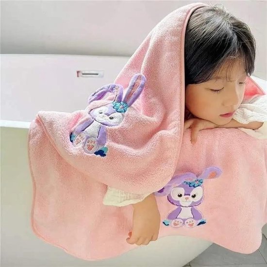 Kinder badhanddoeken - Baby handdoeken - Na het badderen - Extra zacht microvezel - Standaard maat - Roze van Kinder — afbeelding 4