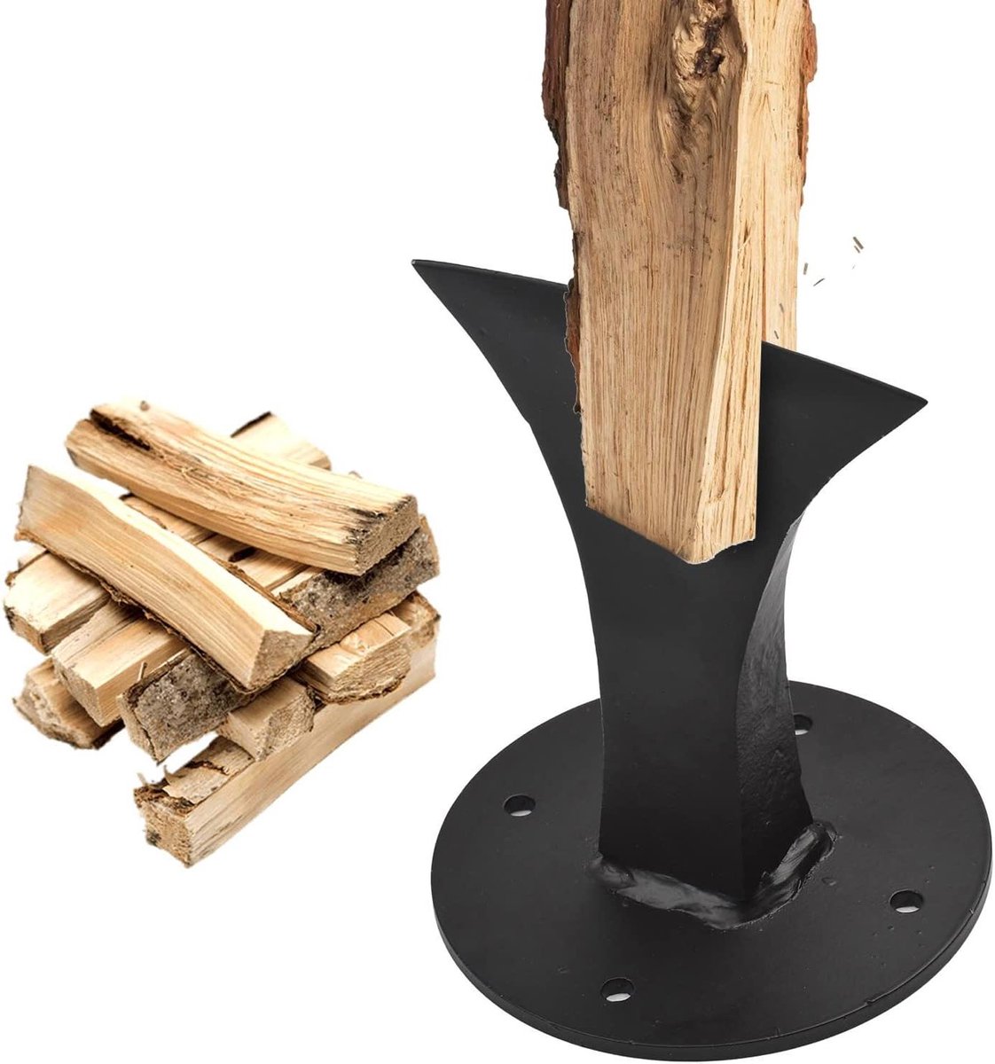 Houtklover - Splijtwig - Haardhout Maken - Compact Ontwerp - 15.98 cm - Zwart