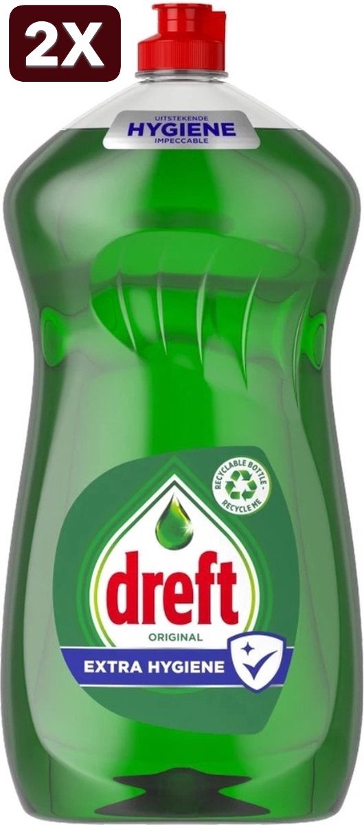 2 x Dreft Afwasmiddel Extra Hygiëne 1200 ml
