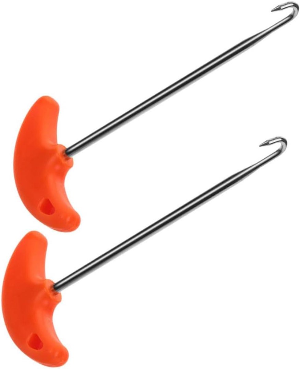 Schoenveter Spanners - Veterspanner Tool - Schaatsen Strakker Maken - Compact Ontwerp - 17 cm - Oranje