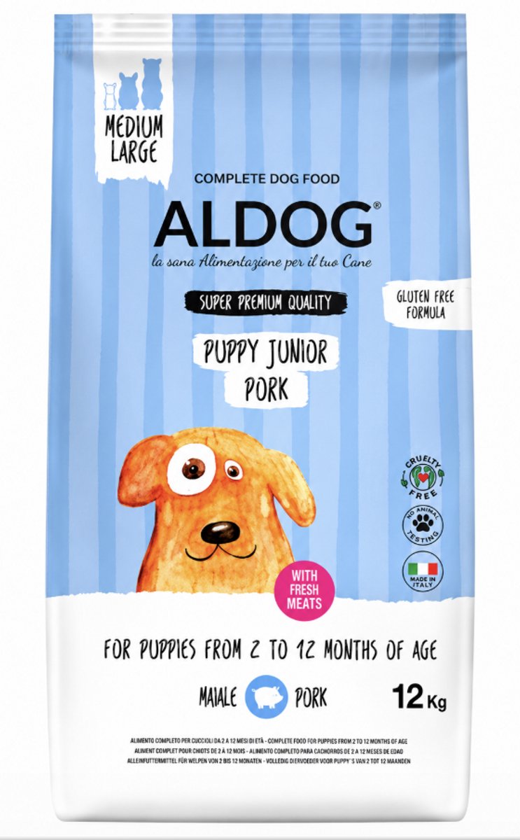 Aldog Aldog Puppy / Junior - Varken / Pork - 12kg