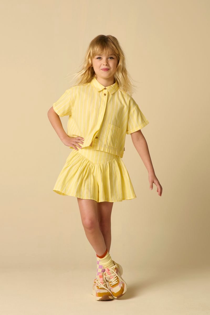 Sissy-Boy - Gele gestreepte cropped blouse