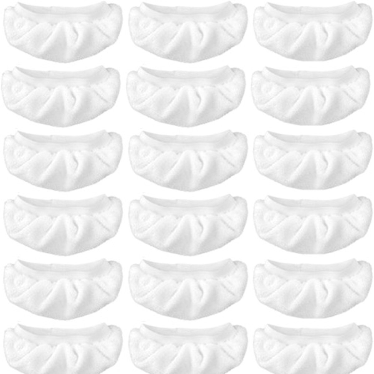 18-pack stoomreinigingsdoekjes - Universele microvezeldoekjesset - Vervangende doekjes voor stoomreinigers - Voor alle handheld stoomreinigers - Wasbare - herbruikbare vervangende doekjes (18-pack - Wit)