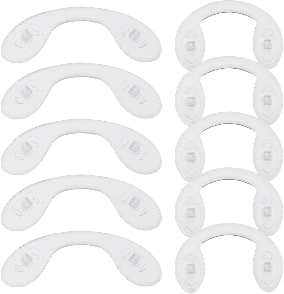 ONF3 - Neuspads - Siliconen neuspads - Antislip ontwerp - M en S maat - Vervanging voor brillen - Transparant - Geschikt voor schroefbrillen