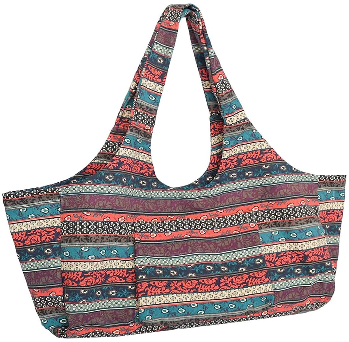 aladdien - Grote capaciteit yoga tas - Bohemian etnische stijl - Lichtgewicht canvas - Voor yogamat en accessoires - Perfect voor yoga en fitness - ..