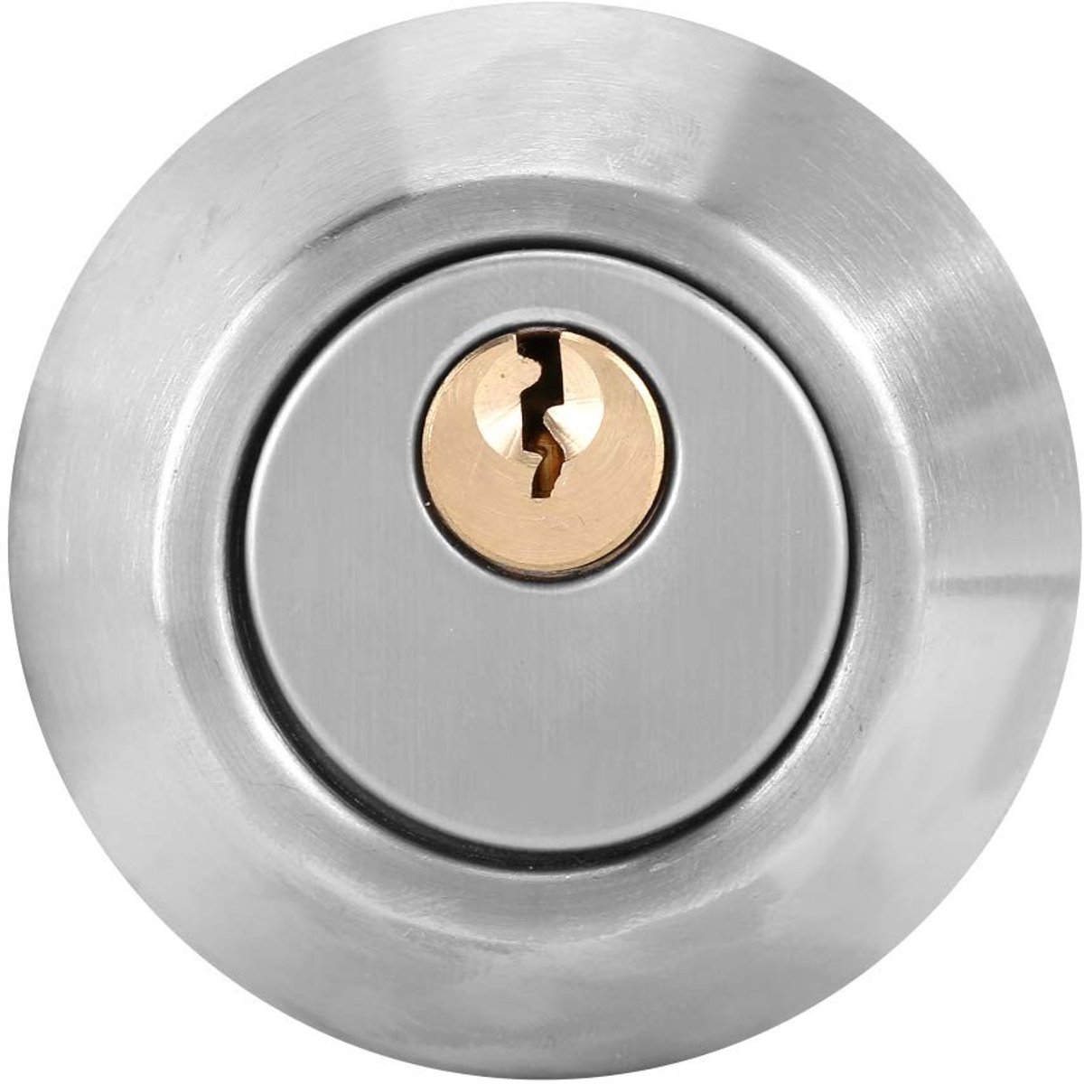 aladdien - Deurslot - Eencilinder - Diefstalbeveiliging - Zilver - Roestvrij staal - Duurzaam en veilig - Geschikt voor thuis en kantoor - 16,5 x 11..