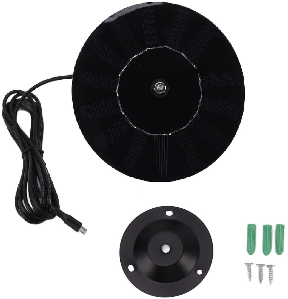 ONF3 - Zonnepaneel Buitencamera - 10W Waterdicht - Ronde Vorm - Efficiënte Conversie - Voor Buitenbeveiligingscamera - LED-licht