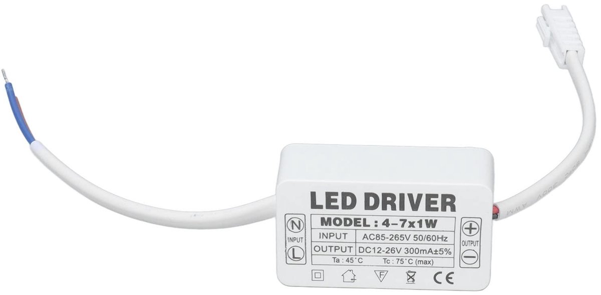 aladdien - LED Driver 4-7X1W - Constante Stroom - Draagbare DIY-voedingstransformator - Compact formaat - Kortsluitbeveiliging - Geschikt voor LED-v...