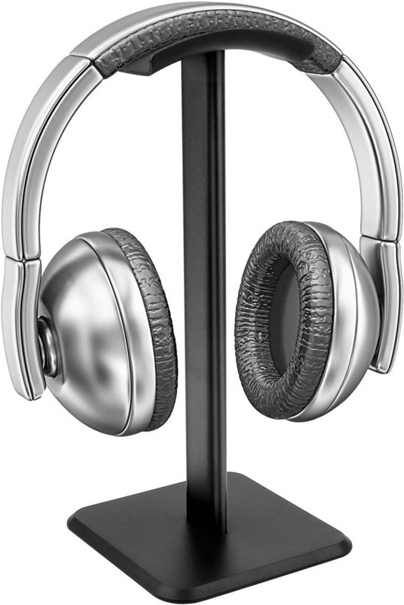 Hoofdtelefoonhouder bureau voor over-ear gaming - tafel vitrine zwart met standaard