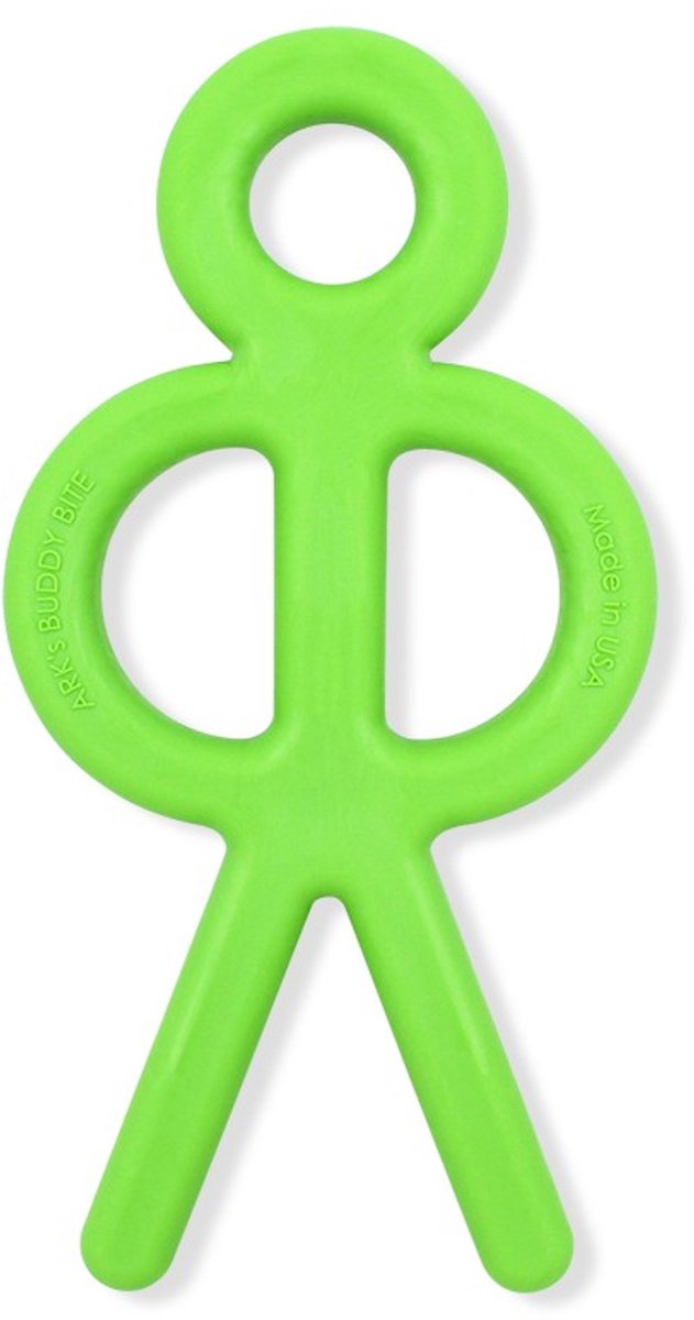 Ark Therapeutics bijtspeelgoed stick figuur lime groen XT medium sensorisch.