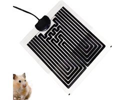 Verwarmingsmat Reptielen - Terrarium Warmte - Comfortabel Klimaat - Instelbare Thermostaat - 0-50 Graden - Zwart
