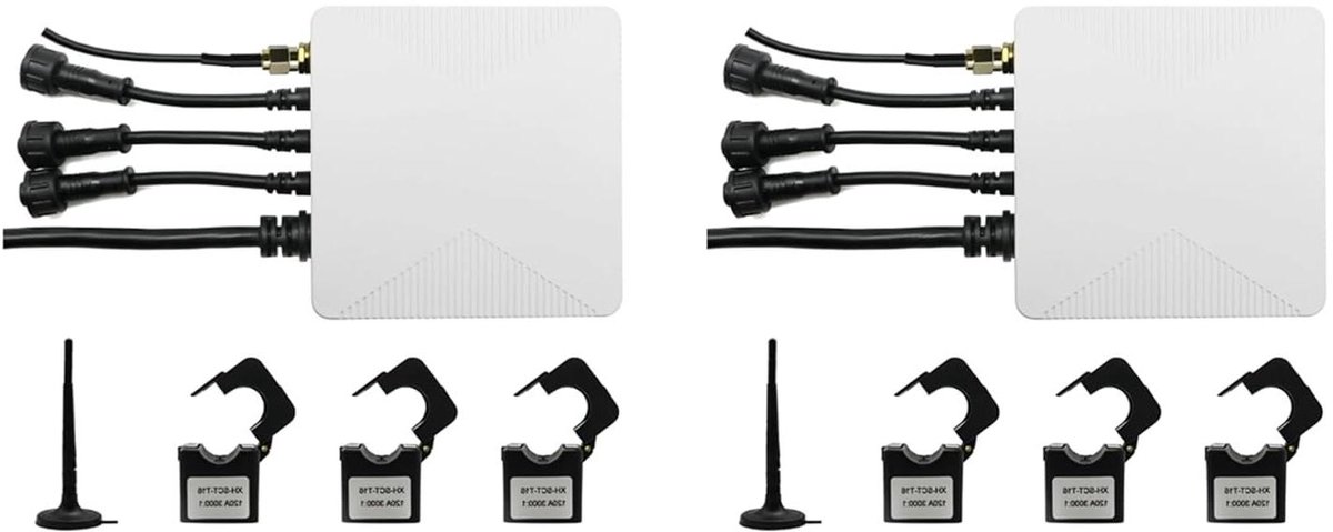 Wifi KWH Meter - Stroomtang Monitor - Energie Verbruik Meten - 3-Fase Compatibel - 2 Stuks - Grijs