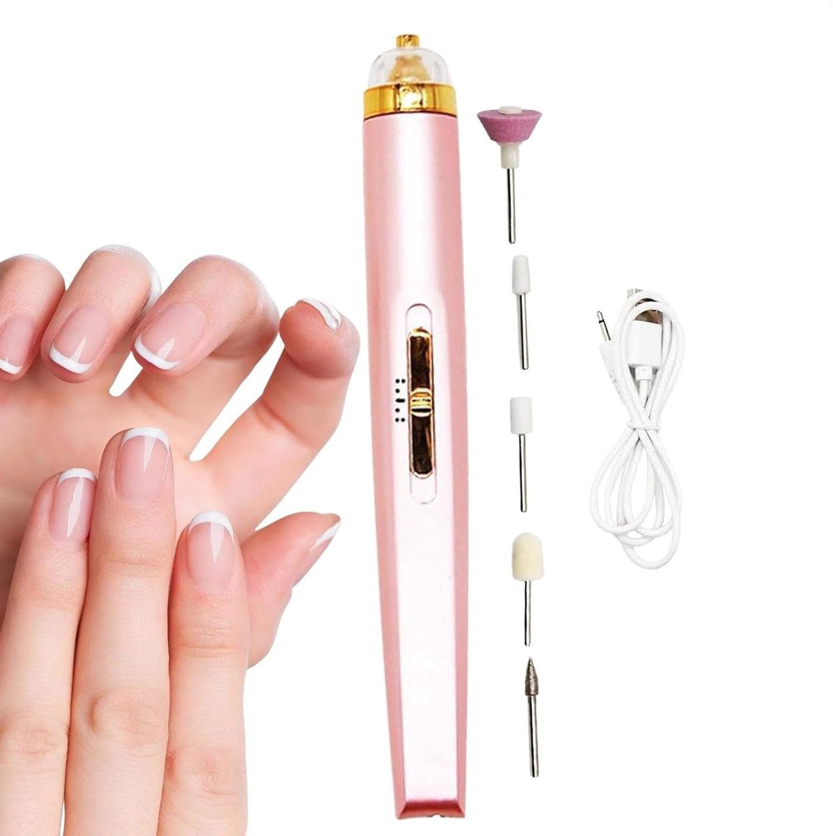 Elektrische nagelboor - Nagelmanicure apparaat - Nagelverzorging thuis - Instelbare snelheidsregeling - 18 x 9 x 25 cm - Zwart