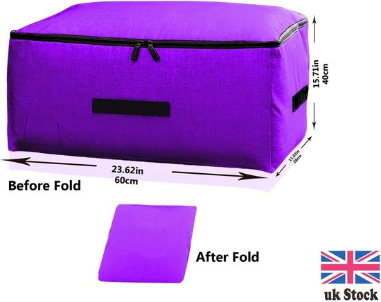 Opbergzakken met Handvat - Dekbedtas Kleding - Ruimte Besparen - Waterdicht PU Coating - 60 x 28 x 40 cm — afbeelding 5