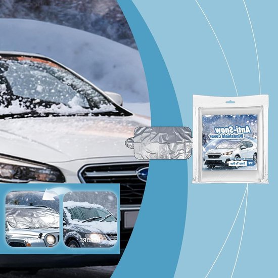 Voorruit Sneeuwhoes - Auto Raamhoes - Winterse Voorbereiding - Verdikte Stofdicht - Universeel - Zilver