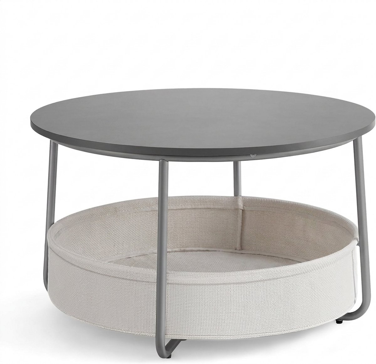 Imperatoris Salontafel - Geschikt voor Woonkamer, Thuiskantoor & Buiten - Stijlvolle Salon Tafel en Sidetable - Grijis - 75 x 75 x 45 cm - van Imperatoris