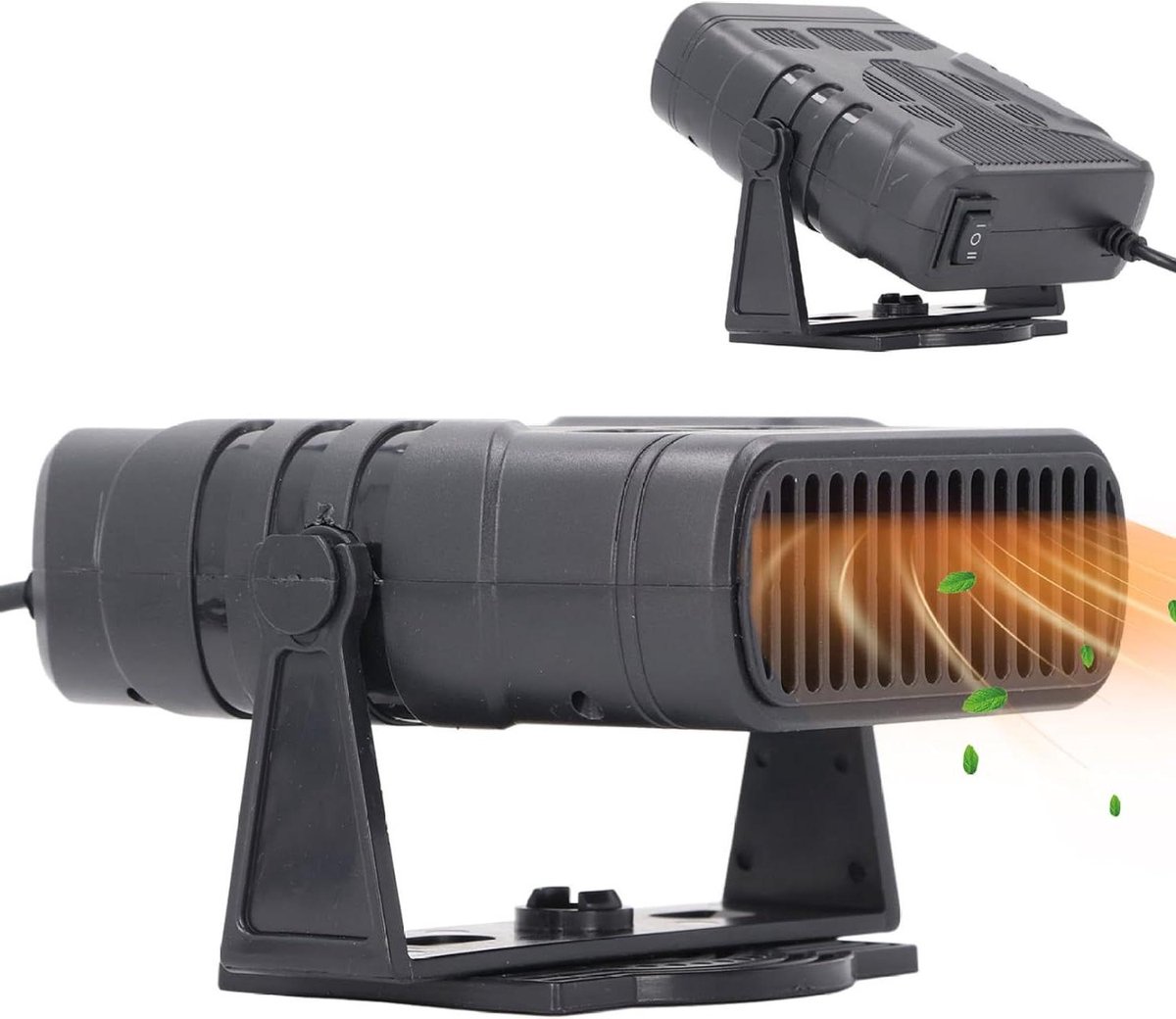 Zonne Verwarming - Draagbare Heater - Auto en Buiten - 360 Graden Instelling - 20W Paneel - Zwart