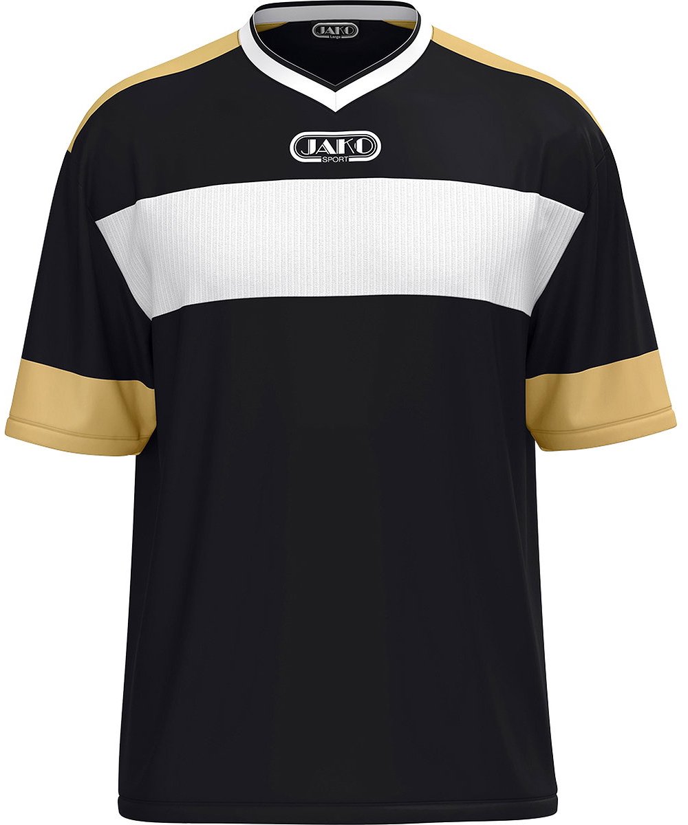 Jako Club 92 Shirt Korte Mouw Heren - Zwart / Wit / Goud | Maat: L