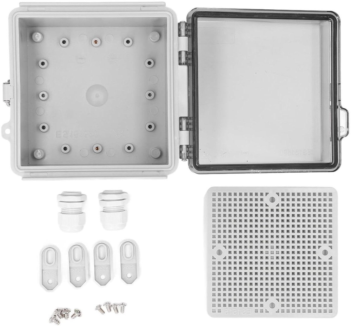 Elektrische Verhuisdoos - Waterdichte Behuizing - Elektrische Installaties - IP67 Waterdicht - 16x16x10 cm - Grijs