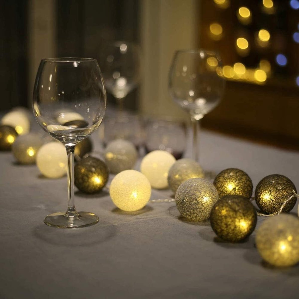 Decoratieve LED Lichtketting met Katoenen Bollen op Batterijen voor Sfeervolle Verlichting — cadeau in Wonen & Interieur - foto 7