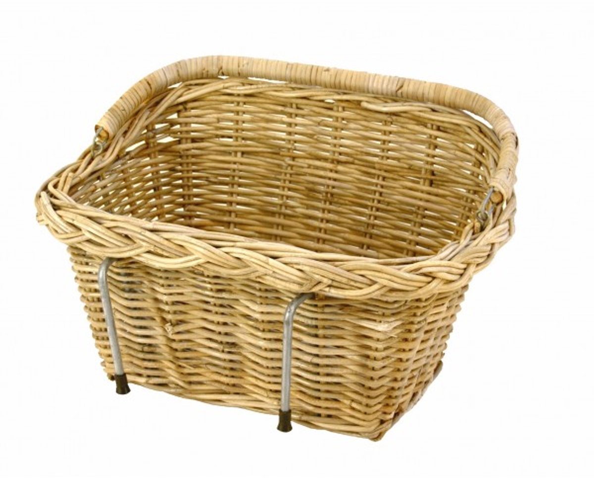 Origineel design Fietsmand handgemaakt Fietshaakmand 48x35x30 rotan Naturel mand