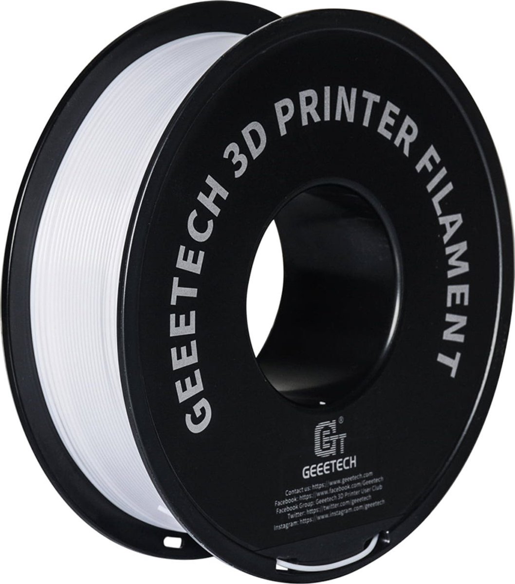 Geeetech PLA Filament Wit 1.75mm – 1KG 3D Printer Filament – Hoge Precisie – Geschikt voor FDM 3D Printers – Sterk & Betrouwbaar