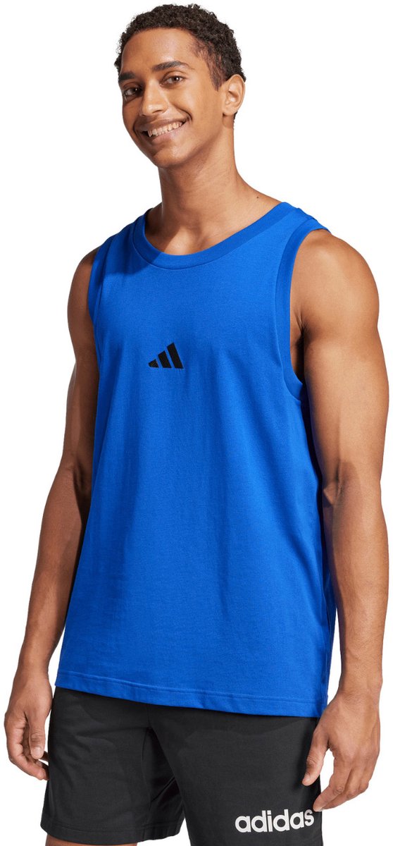 adidas T-shirt Heren Essentials Small Logo Tank 3XL Blauw