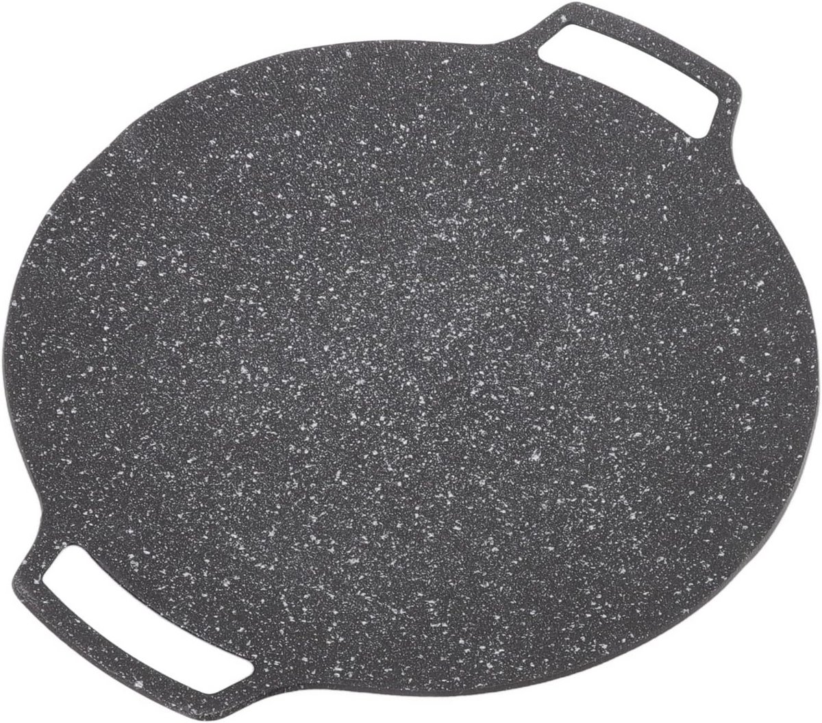 Grillpan met Anti-aanbaklaag, Inductiekookplaat Grillplaat, Koreaanse BBQ-grillpan Ronde Bakplaat Koekenpan voor Thuis, Buiten, Fornuis, Barbecue, Camping (Gassoort 33cm)