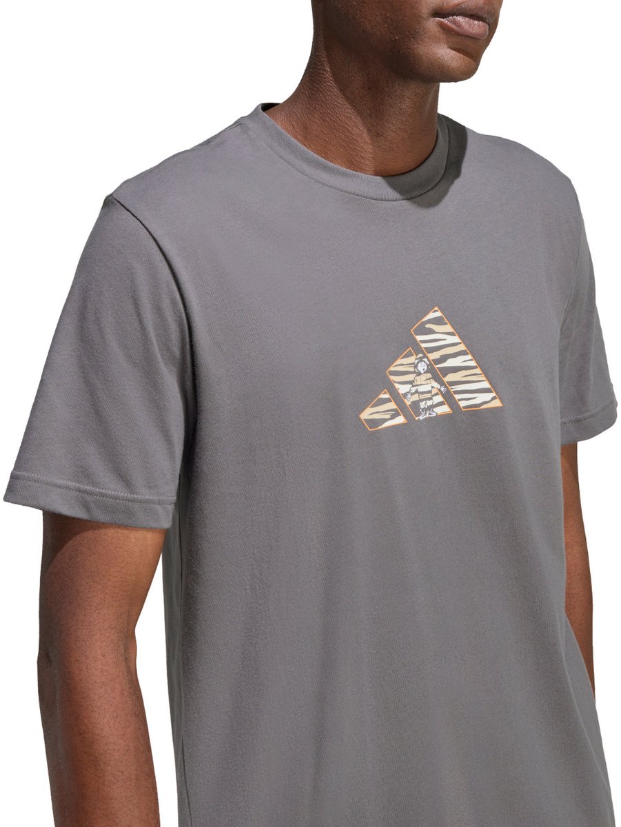 adidas T-shirt Heren Camo Expolorer Graphic Grijs