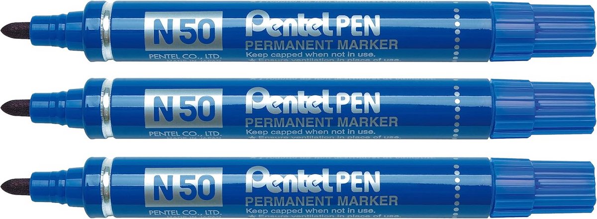 Permanente stiften Conische Punt Blauw Set van 3