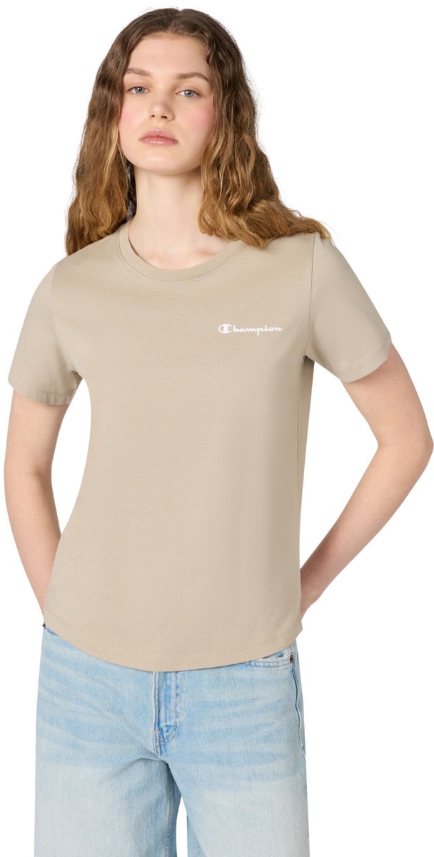 Champion T-shirt Dames Short Sleeve T shirt Beige