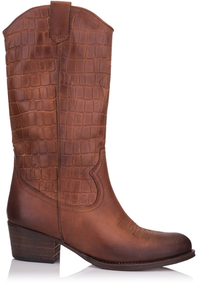 Omnio dulce cowboy laarzen tan leer met coda effect