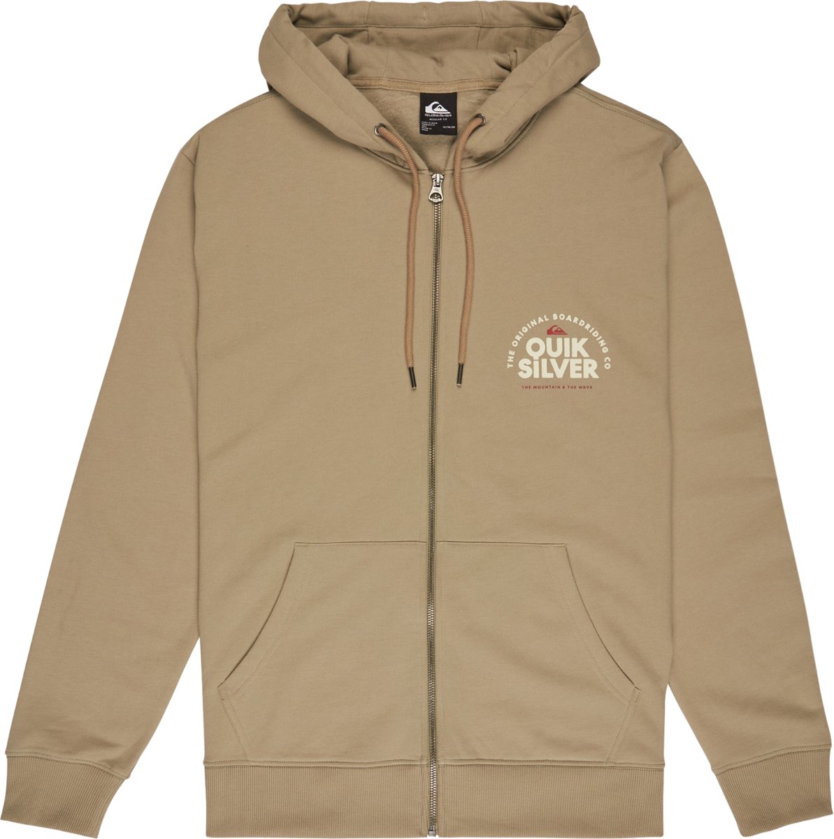 Quiksilver Zip Hoodie Mannen Sweatshirt Beige