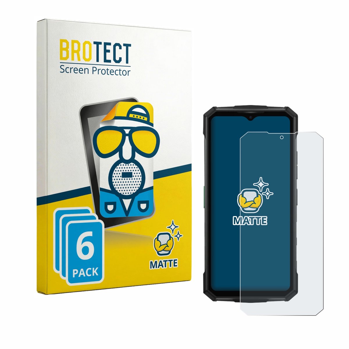 BROTECT - Screenprotector voor Doogee Fire 7 Pro - Folie Beschermfolie matte 6 Stuks