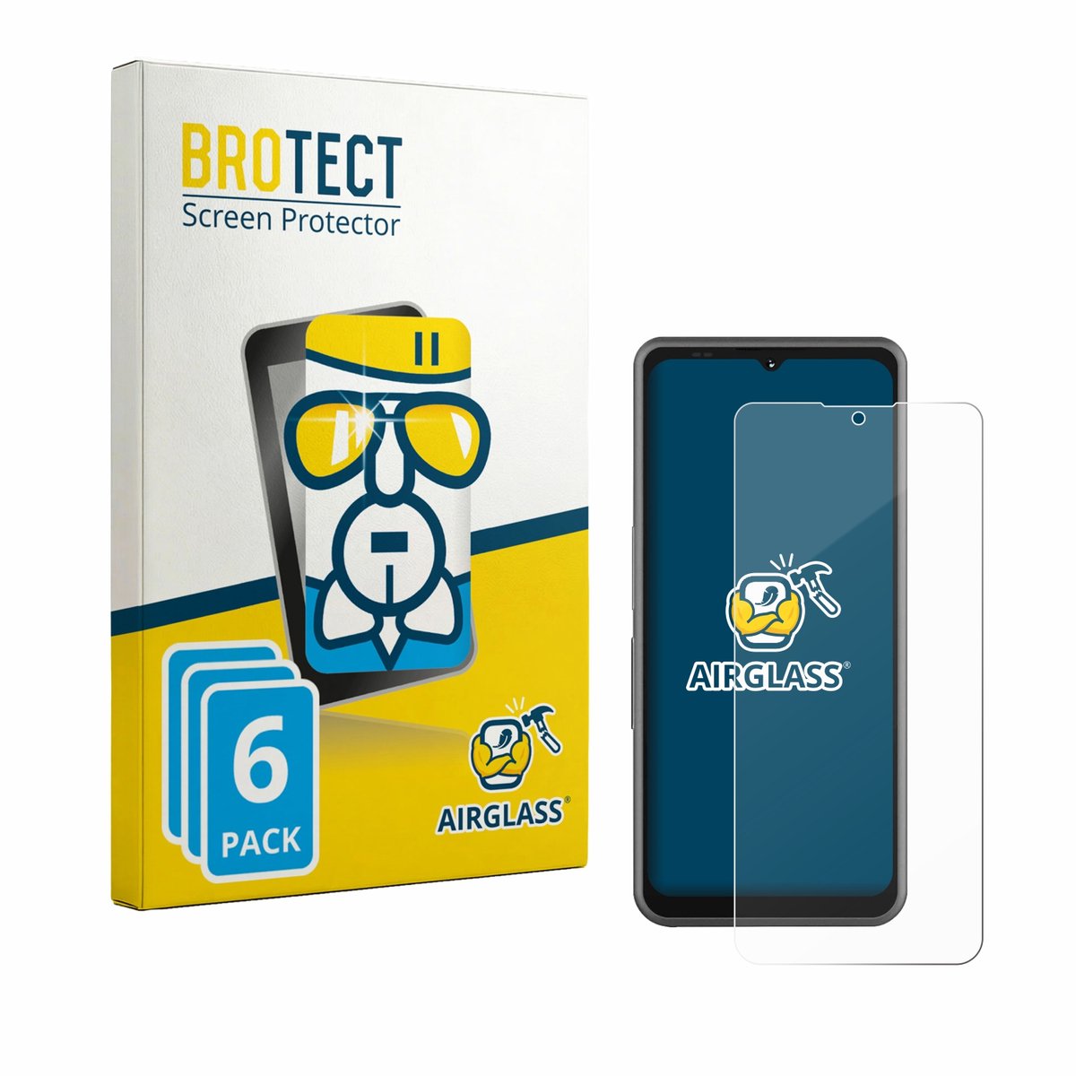 Screenprotector 6 Stuks voor Sonim XP Pro E Beschermglas transparant