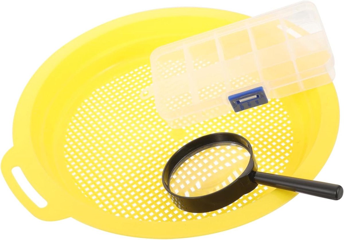 Zeefpan Set - Goudzoekpan - Metaal Sorteren - Gladde Binnenwand - 24.5 cm - Groen